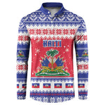 Afro Haiti Christmas Button Sweatshirt Coat Of Arms Jwaye Nwel