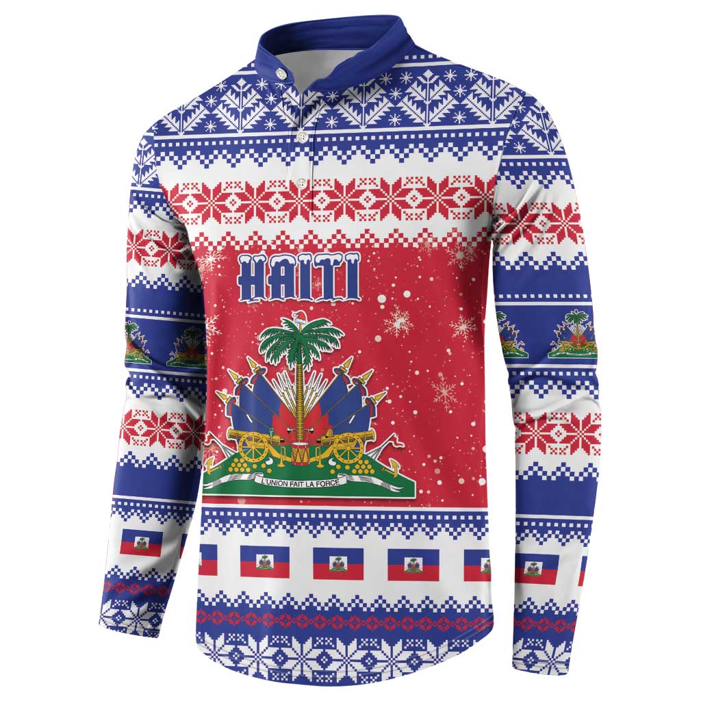 Afro Haiti Christmas Button Sweatshirt Coat Of Arms Jwaye Nwel
