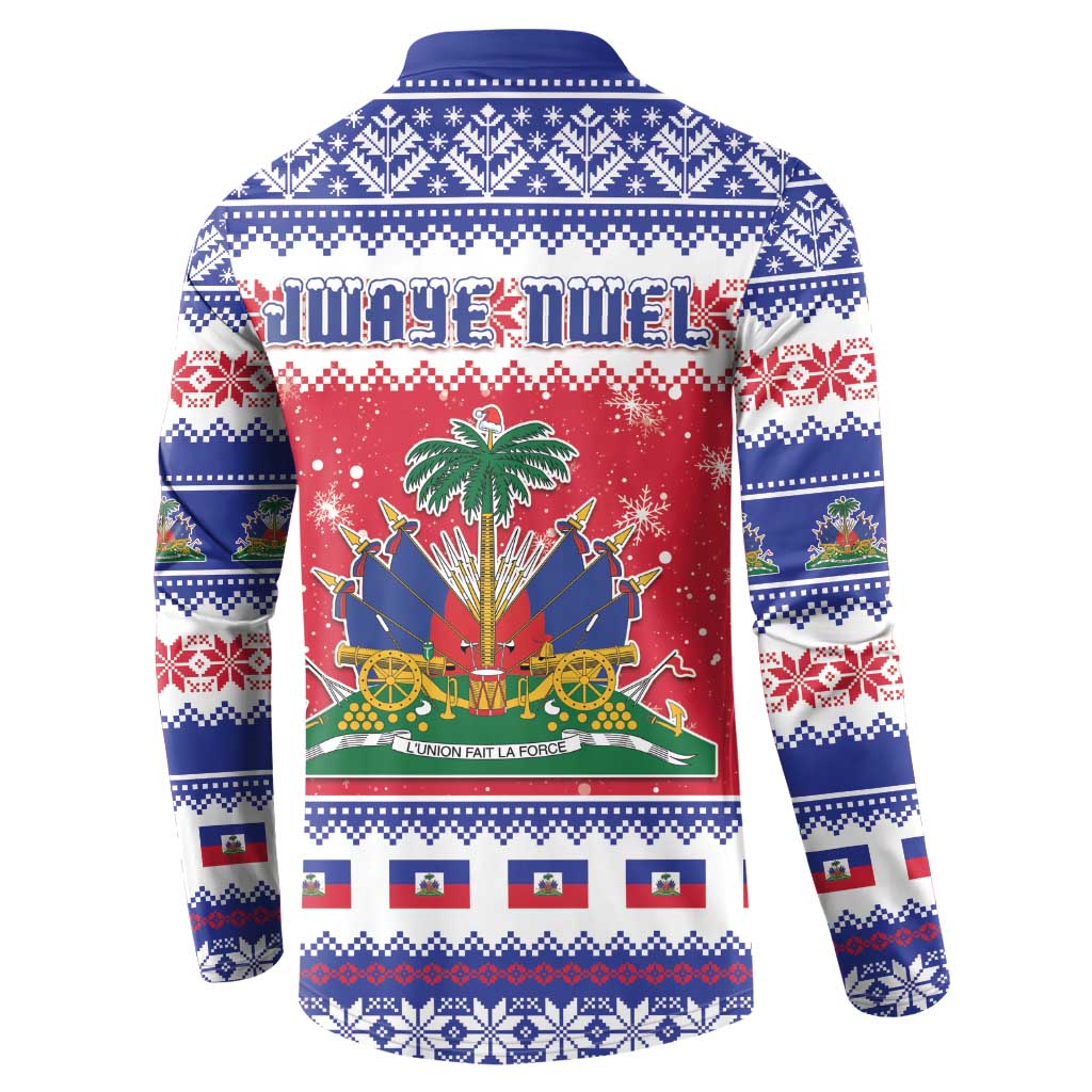 Afro Haiti Christmas Button Sweatshirt Coat Of Arms Jwaye Nwel
