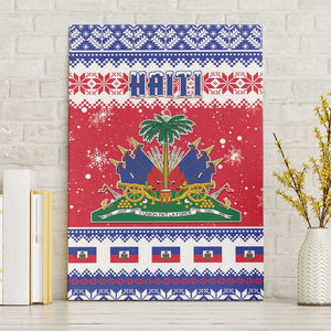 Afro Haiti Christmas Canvas Wall Art Coat Of Arms Jwaye Nwel - African Pride