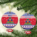Afro Haiti Christmas Ceramic Ornament Coat Of Arms Jwaye Nwel - African Pride