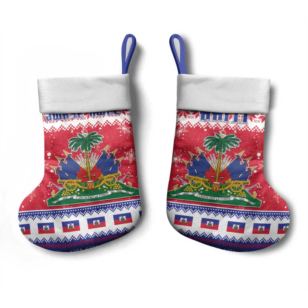 Afro Haiti Christmas Stocking Coat Of Arms Jwaye Nwel - African Pride