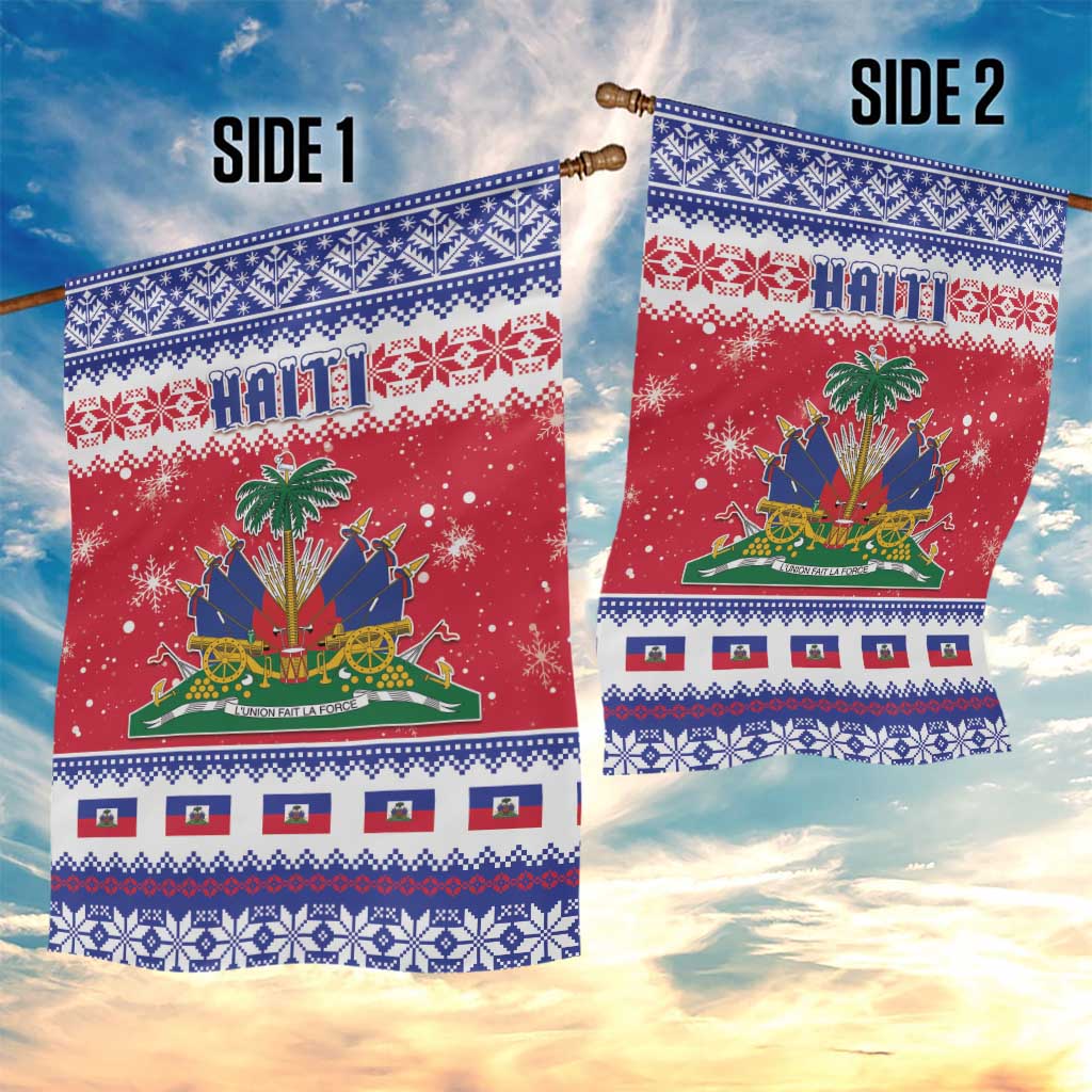 Afro Haiti Christmas Garden Flag Coat Of Arms Jwaye Nwel - African Pride