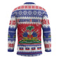 Afro Haiti Christmas Hockey Jersey Coat Of Arms Jwaye Nwel