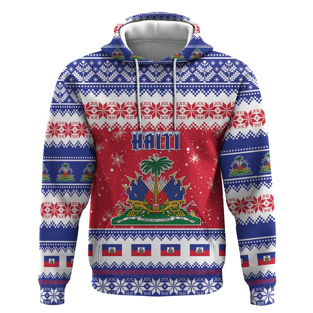 Afro Haiti Christmas Hoodie Coat Of Arms Jwaye Nwel - African Pride
