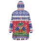 Afro Haiti Christmas Kid Wearable Blanket Hoodie Coat Of Arms Jwaye Nwel - African Pride