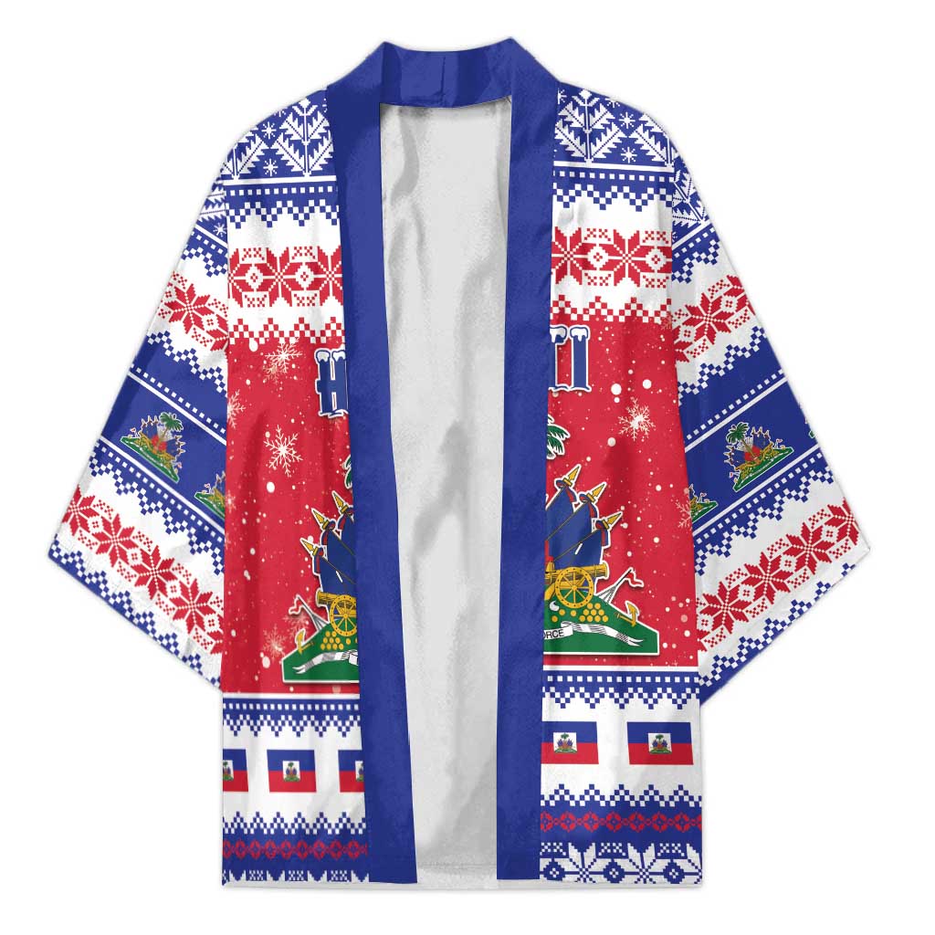 Afro Haiti Christmas Kimono Coat Of Arms Jwaye Nwel