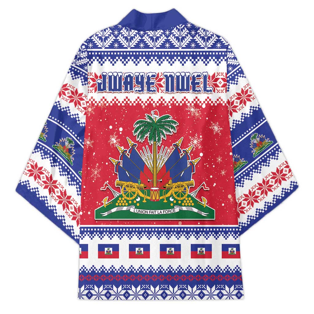 Afro Haiti Christmas Kimono Coat Of Arms Jwaye Nwel