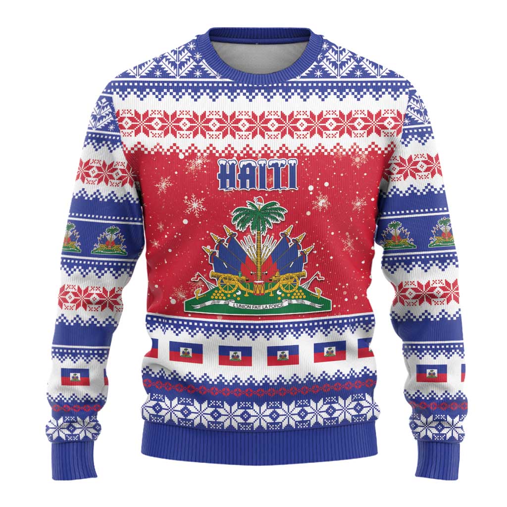 Afro Haiti Christmas Ugly Christmas Sweater Coat Of Arms Jwaye Nwel - African Pride
