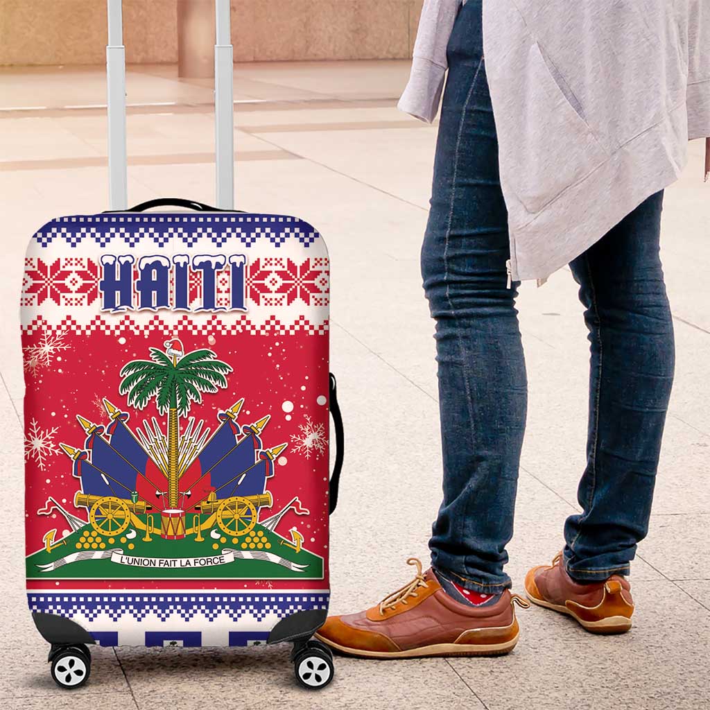 Afro Haiti Christmas Luggage Cover Coat Of Arms Jwaye Nwel - African Pride