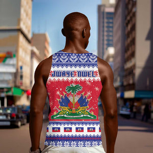 Afro Haiti Christmas Men Tank Top Coat Of Arms Jwaye Nwel - African Pride