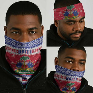 Afro Haiti Christmas Neck Gaiter Coat Of Arms Jwaye Nwel - African Pride
