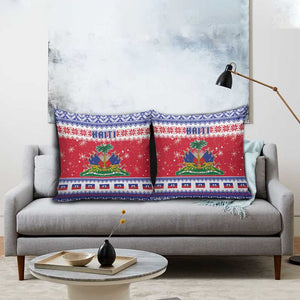 Afro Haiti Christmas Pillow Cover Coat Of Arms Jwaye Nwel
