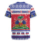 Afro Haiti Christmas Rugby Jersey Coat Of Arms Jwaye Nwel - African Pride