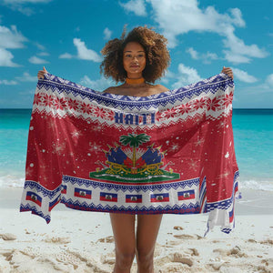 Afro Haiti Christmas Sarong Coat Of Arms Jwaye Nwel - African Pride