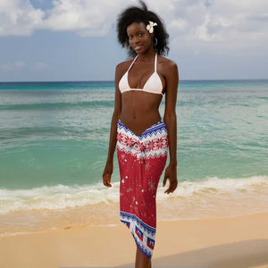 Afro Haiti Christmas Sarong Coat Of Arms Jwaye Nwel - African Pride