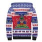 Afro Haiti Christmas Sherpa Hoodie Coat Of Arms Jwaye Nwel - African Pride