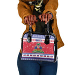 Afro Haiti Christmas Shoulder Handbag Coat Of Arms Jwaye Nwel - African Pride