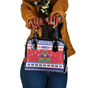 Afro Haiti Christmas Shoulder Handbag Coat Of Arms Jwaye Nwel - African Pride