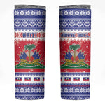 Afro Haiti Christmas Skinny Tumbler Coat Of Arms Jwaye Nwel - African Pride