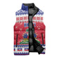 Afro Haiti Christmas Sleeveless Puffer Jacket Coat Of Arms Jwaye Nwel