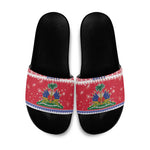 Afro Haiti Christmas Slide Sandals Coat Of Arms Jwaye Nwel