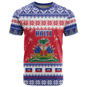 Afro Haiti Christmas T shirt Coat Of Arms Jwaye Nwel - African Pride