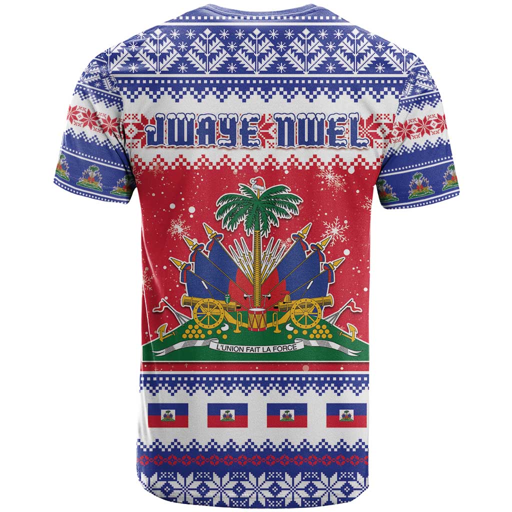 Afro Haiti Christmas T shirt Coat Of Arms Jwaye Nwel - African Pride