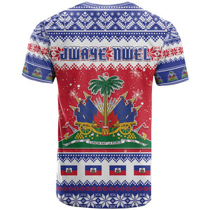 Afro Haiti Christmas T shirt Coat Of Arms Jwaye Nwel - African Pride