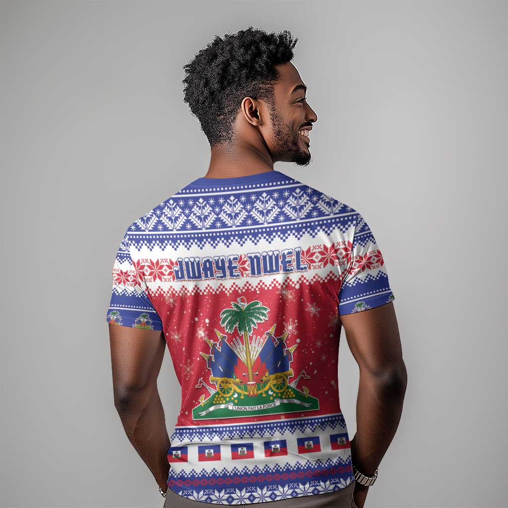 Afro Haiti Christmas T shirt Coat Of Arms Jwaye Nwel - African Pride