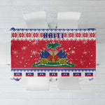 Afro Haiti Christmas Tablecloth Coat Of Arms Jwaye Nwel - African Pride
