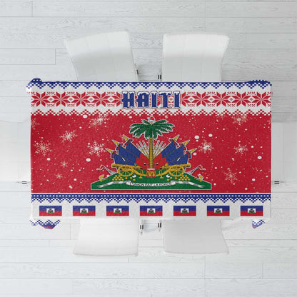 Afro Haiti Christmas Tablecloth Coat Of Arms Jwaye Nwel - African Pride