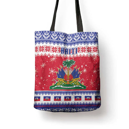 Afro Haiti Christmas Tote Bag Coat Of Arms Jwaye Nwel