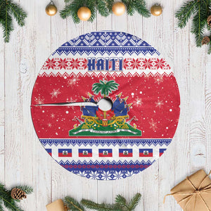 Afro Haiti Christmas Tree Skirt Coat Of Arms Jwaye Nwel - African Pride