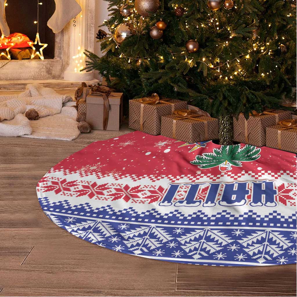 Afro Haiti Christmas Tree Skirt Coat Of Arms Jwaye Nwel - African Pride