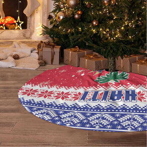 Afro Haiti Christmas Tree Skirt Coat Of Arms Jwaye Nwel - African Pride
