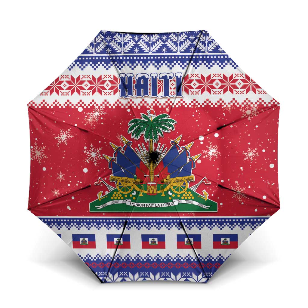 Afro Haiti Christmas Umbrella Coat Of Arms Jwaye Nwel