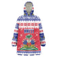 Afro Haiti Christmas Wearable Blanket Hoodie Coat Of Arms Jwaye Nwel - African Pride