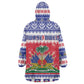 Afro Haiti Christmas Wearable Blanket Hoodie Coat Of Arms Jwaye Nwel - African Pride