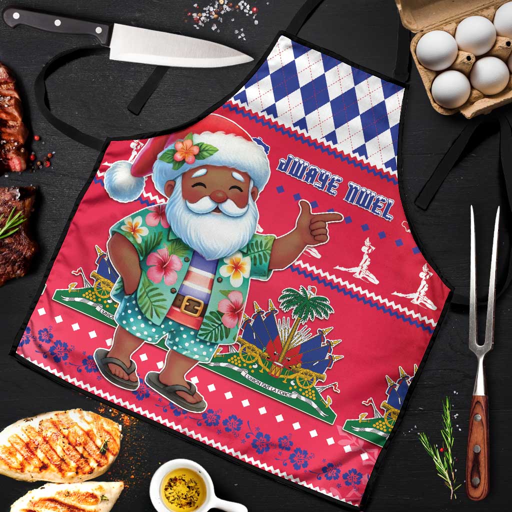 Afro Haiti Christmas Apron Haitian Santa Jwaye Nwel