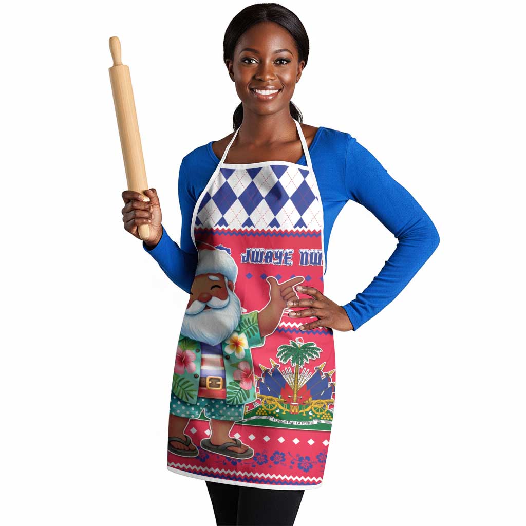 Afro Haiti Christmas Apron Haitian Santa Jwaye Nwel