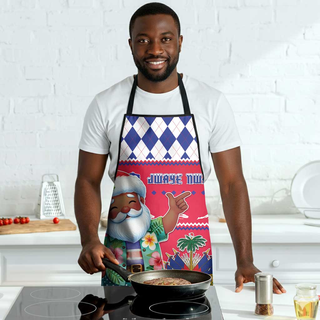 Afro Haiti Christmas Apron Haitian Santa Jwaye Nwel