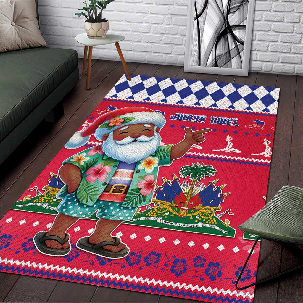 Afro Haiti Christmas Area Rug Haitian Santa Jwaye Nwel - African Pride