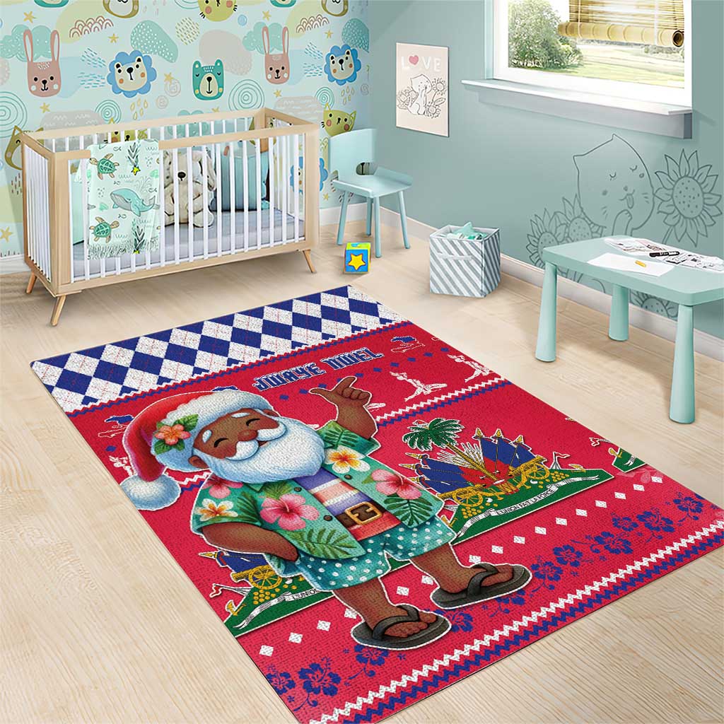 Afro Haiti Christmas Area Rug Haitian Santa Jwaye Nwel - African Pride