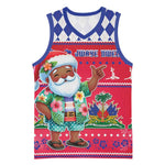 Afro Haiti Christmas Basketball Jersey Haitian Santa Jwaye Nwel - African Pride