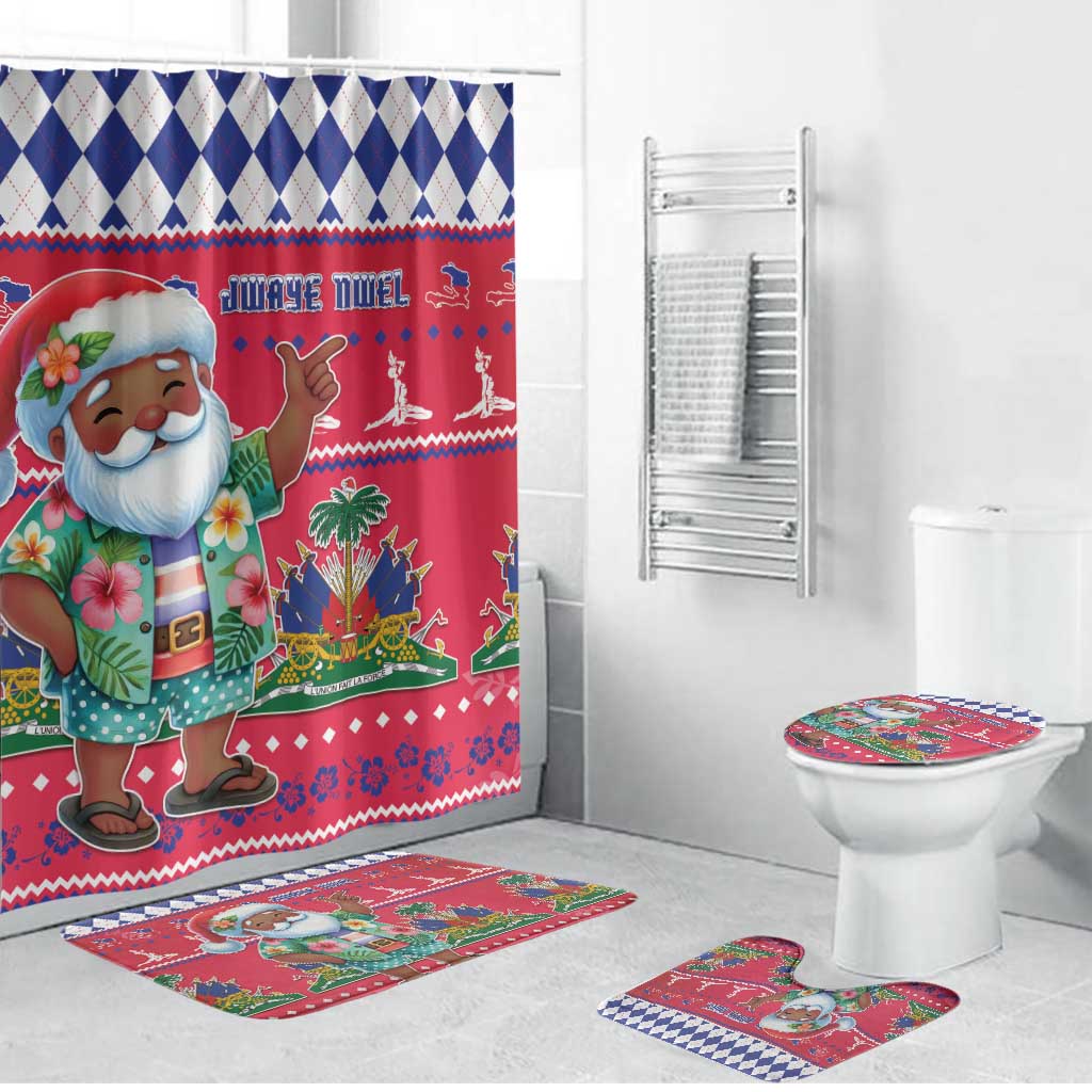 Afro Haiti Christmas Bathroom Set Haitian Santa Jwaye Nwel