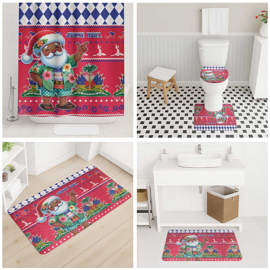 Afro Haiti Christmas Bathroom Set Haitian Santa Jwaye Nwel