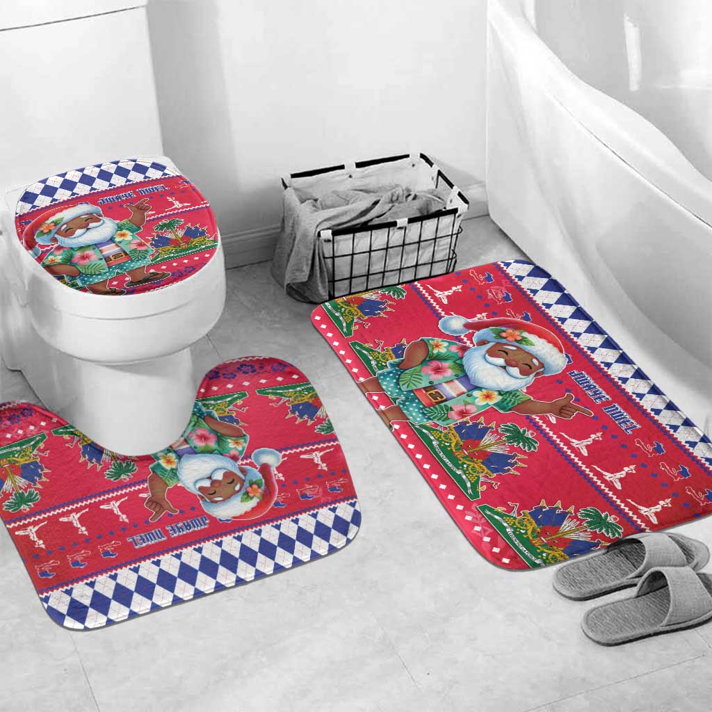 Afro Haiti Christmas Bathroom Set Haitian Santa Jwaye Nwel