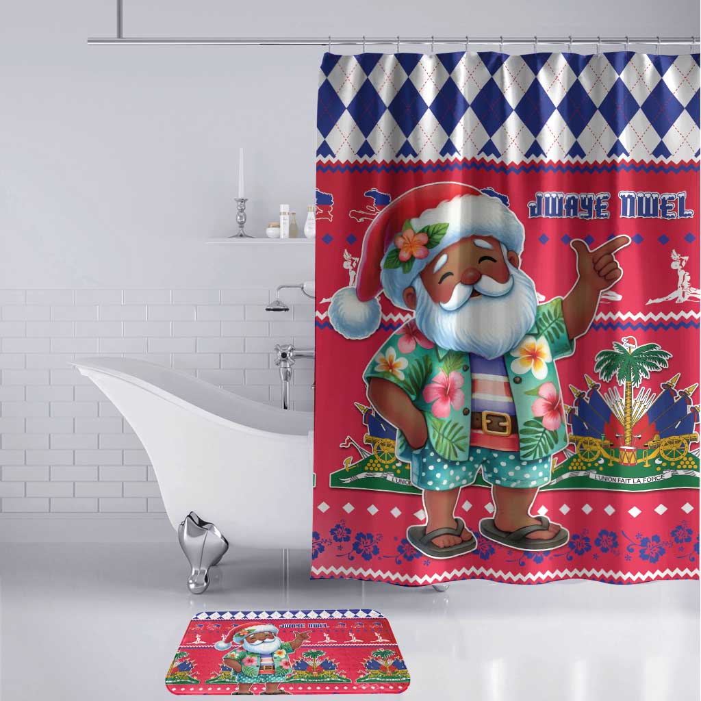 Afro Haiti Christmas Bathroom Set Haitian Santa Jwaye Nwel