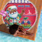 Afro Haiti Christmas Beach Blanket Haitian Santa Jwaye Nwel - African Pride